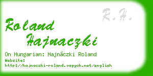 roland hajnaczki business card